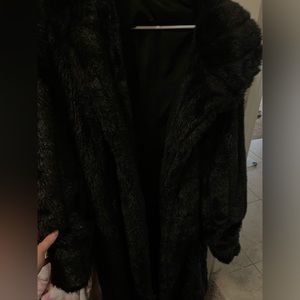 long faux fur coat